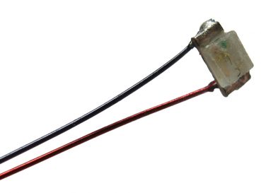SMD LED 0603 mit Kupferlackdraht rot, 2 Stück