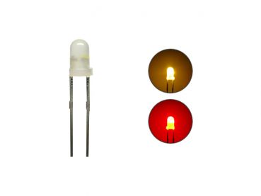 Duo Bi-Color Bipolar LED 3 mm 2pin Anode gelb / rot