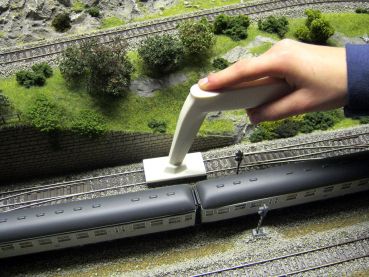 Reinigungsgriff mit Nassgummi für Gleise Schienen, Spur TT (1:120), H0m (1:87)