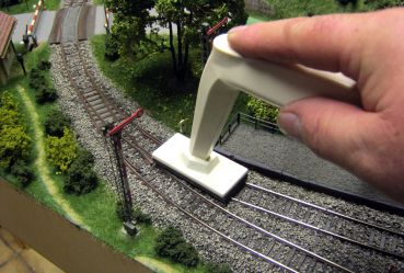 Reinigungsgriff mit Nassgummi für Gleise Schienen, Spur TT (1:120), H0m (1:87)