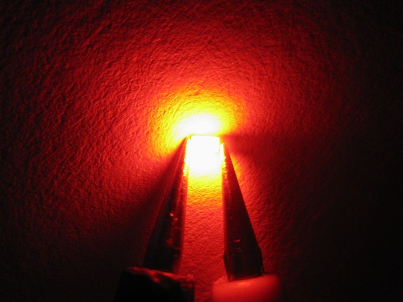 SMD LED 0603 rot diffus eingefärbt