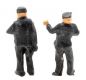 Preview: Lokführer und Heizer, 2 Modellbahnfiguren handbemalt, Spur TT, 1:120