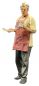 Preview: Mitropa Klaus DR, Modellbahnfigur handbemalt, Spur 0 (Null), 1:45