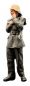 Preview: Feuerwehrmann BRD Helm zu, Modellbahnfigur handbemalt, Spur 0 (Null), 1:45