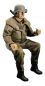 Preview: Feuerwehrmann DDR Fahrer, Modellbahnfigur handbemalt, Spur 0 (Null), 1:45