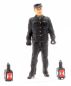 Preview: Reichsbahner mit Laternen, Modellbahnfigur handbemalt, Spur 0 (Null), 1:45