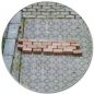 Mobile Preview: Straßenpflaster Gehwegpflaster rot Mix, 2.000 Stück, Spur H0, 1:87