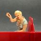 Preview: Hilla, Modellbahnfigur sitzend handbemalt, Spur 0 (Null), 1:45