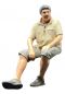 Preview: Olaf, Modellbahnfigur sitzend handbemalt, Spur 0 (Null), 1:45