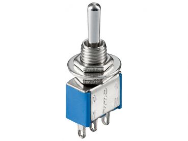 Kippschalter Miniatur 1xUM EIN-AUS-EIN 6A/250VAC