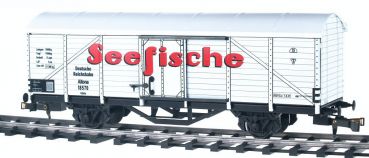 Gedeckter Güterwagen Gkhhs SEEFISCHE, Deutsche Reichsbahn DR, Spur 0, 1:45