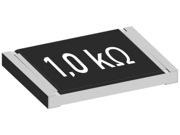 SMD Widerstand 1,0 kΩ, Bauform 1206, ±1%, 0.25W, Dickschicht-Chipwiderstand auf Gurt