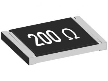 SMD Widerstand 200 Ω, Bauform 1206, ±1%, 0.25W, Dickschicht-Chipwiderstand auf Gurt