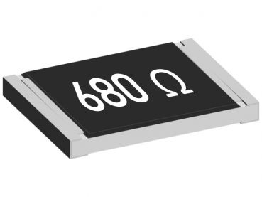 SMD Widerstand 680 Ω, Bauform 1206, ±5%, 0.25W, Dickschicht-Chipwiderstand auf Gurt