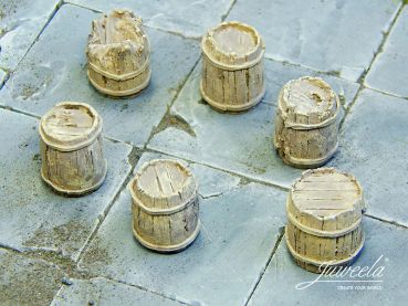 Preview: Alte Holzfässer hell, 6 Stück, Spur 0 (Null), 1:45 Preview: Alte Holzfässer hell, 6 Stück, Spur 0 (Null), 1:45