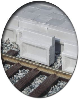 Bahnsteigkante 55cm über SO (Schienen-Oberkante), 30 Stück, Spur 0 (Null), 1:45