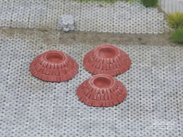 Baumumrandung Ziegel rot, 10 Stück, Spur H0, 1:87