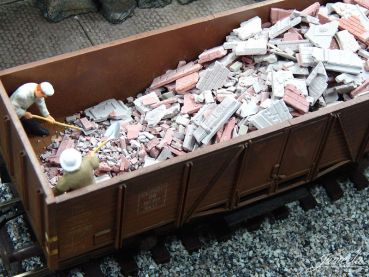 Preview: Bauschutt Trümmer grau/rot, 75g, Spur 0 (Null), 1:45