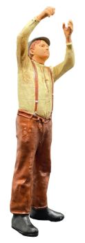 Arbeiter 3, Modellbahnfigur handbemalt, Spur 0 (Null), 1:45