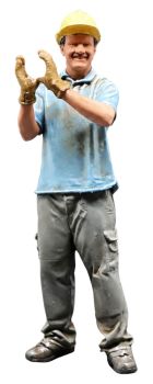 Brettschlepper, Modellbahnfigur handbemalt, Spur 0 (Null), 1:45