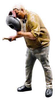 Schweißer, Modellbahnfigur handbemalt, Spur 0 (Null), 1:45