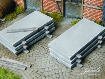 Betonplatten als Ladegut, 10 Stück, Spur 0 (Null), 1:45