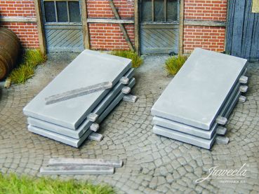 Betonplatten als Ladegut, 10 Stück, Spur 0 (Null), 1:45