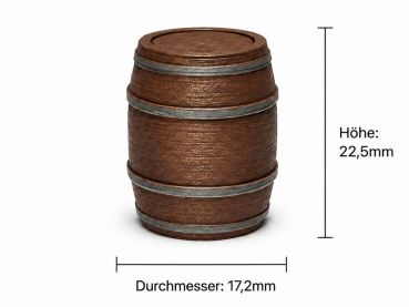 Preview: Bierfass Holzfass mit Fasshalter 2-teilig, 5 Stück, Spur 0 (Null), 1:45