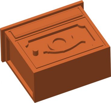 Preview: Briefkasten Hausbriefkasten, altmodisch mit Posthorn, 2 Stück, Spur H0, 1:87