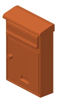 Preview: Briefkasten Hausbriefkasten, modern mit Dach, 2 Stück, Spur H0, 1:87