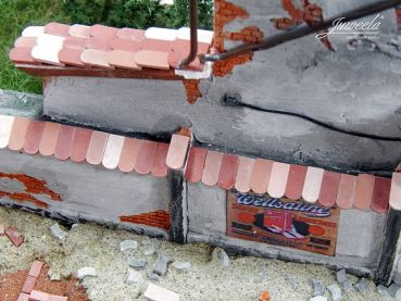 Preview: Dachziegel Biberschwanz Rundschnitt, rot mittel, 360 Stück, Spur 0 (Null), 1:45