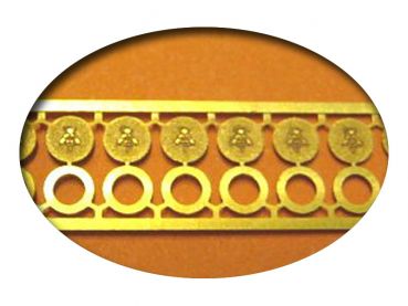 DDR-Embleme 4 mm, Bausatz für 10 Stück, Spur H0, TT, N, Z