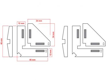 Preview: Modellbau Winkelset 90° Grad,  magnetische Verbindungshilfe Klebehilfe