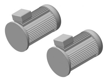 Elektromotor Industrie klein, 2 Stück, Spur 0, 1:45