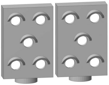 EOW Weichenlichtsignal Doppelkreuzweiche, kleine Blende, Bausatz für 2 Stück, Spur 0, 1:45