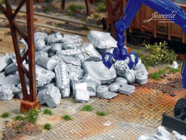 Preview: Fahrzeugschrott Alu, 75g, Spur H0, 1:87