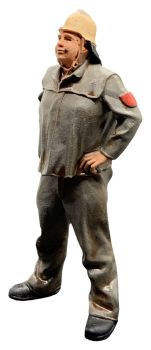 Feuerwehrmann BRD Truppführer, Modellbahnfigur handbemalt, Spur 0 (Null), 1:45