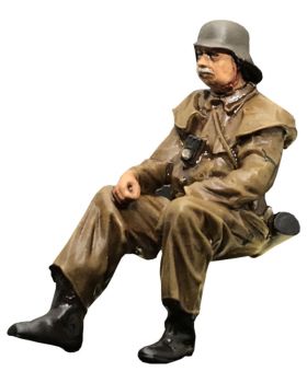 Feuerwehrmann DDR Beifahrer, Modellbahnfigur handbemalt, Spur 0 (Null), 1:45