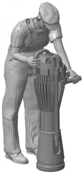 Figur Arbeiterfigur für Explosionsramme Linkshänder stehend, Spur 1, 1:32