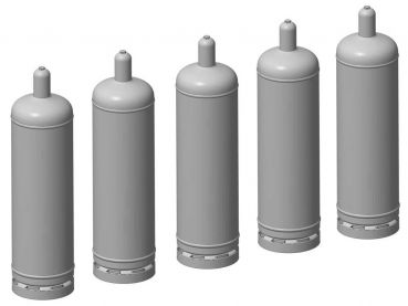 Gasflasche 50 Liter, 5 Stück, Spur 1, 1:32