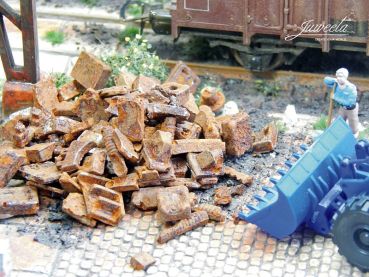 Preview: Industrieschrott rostig magnetisch, 25g, Spur H0, 1:87