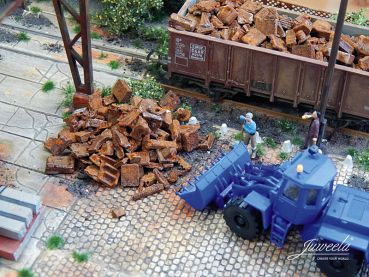 Preview: Industrieschrott rostig magnetisch, 75g, Spur H0, 1:87