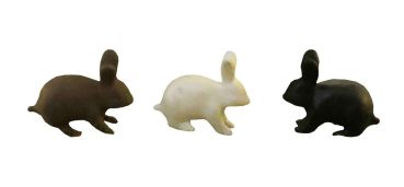 Kaninchen braun weiss schwarz handbemalt, Spur 0 (Null), 1:45