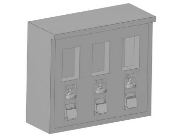 Kaugummiautomat 3 Fächer, Spur 0, 1:45