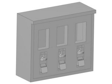 Kaugummiautomat 3 Fächer, Spur H0, 1:87