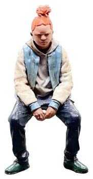 Kind 7, Modellbahnfigur handbemalt, Spur 0 (Null), 1:45