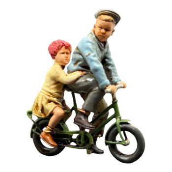 Kinderfahrrad mit 2x Figuren handbemalt, Spur 0 (Null), 1:45
