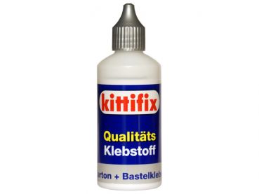 kittifix Kartonkleber Bastelkleber transparent, 80g Flasche