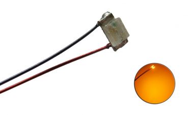 SMD LED 0603 mit Kupferlackdraht orange, 2 Stück