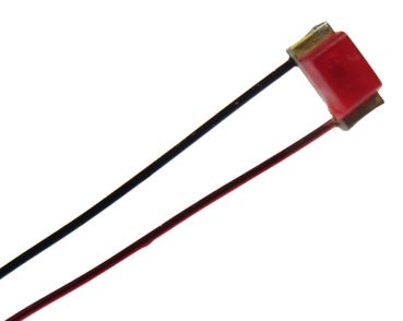SMD LED 0603 mit Kupferlackdraht rot diffus, 2 Stück